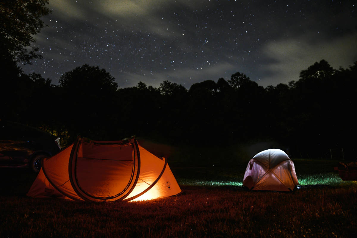 Notte in tenda